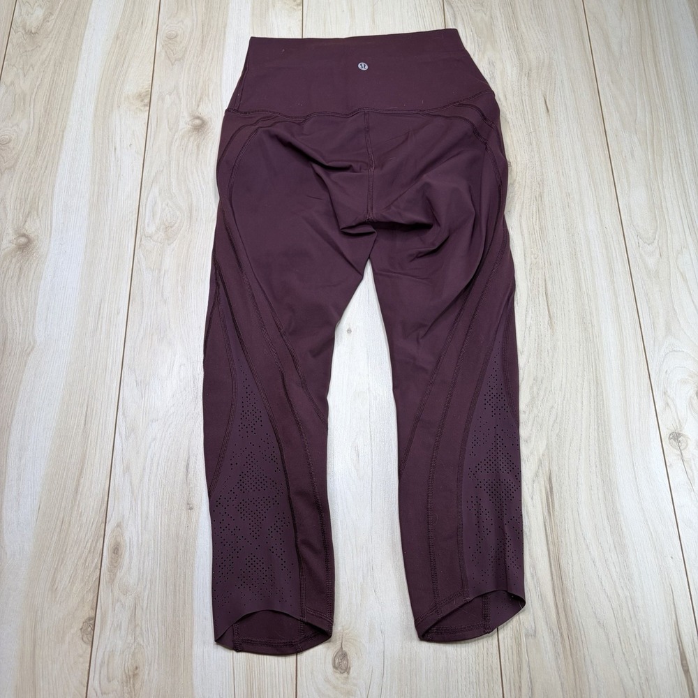 Lululemon Women's All the Right Places II Maroon Leggings Size 6 - Picture 5 of 9